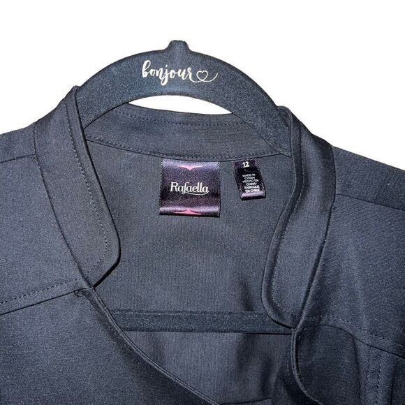 RAFAELLA Black Asymmetrical Zip Up Vest Size 12 - Picture 6 of 9